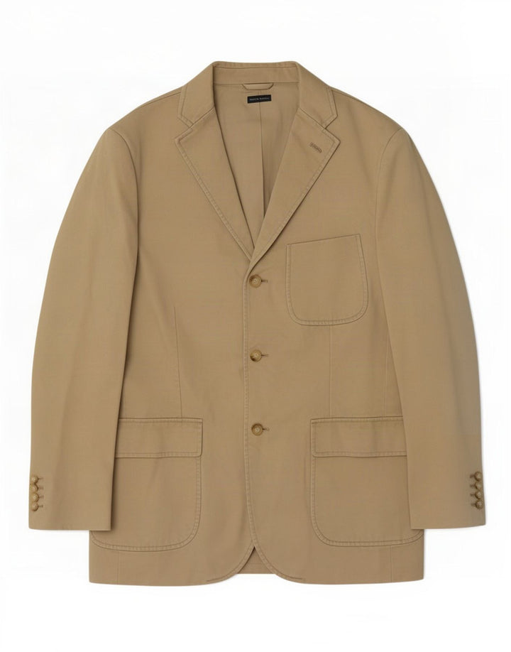 Polo Ralph Lauren Mens 3 Button Blazer Jacket UK 38 Medium Beige Classic