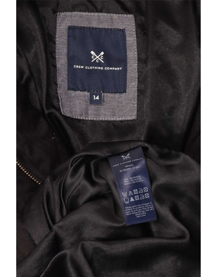Crew Clothing Womens Hooded Regular Fit Padded Coat UK 14 Medium Black