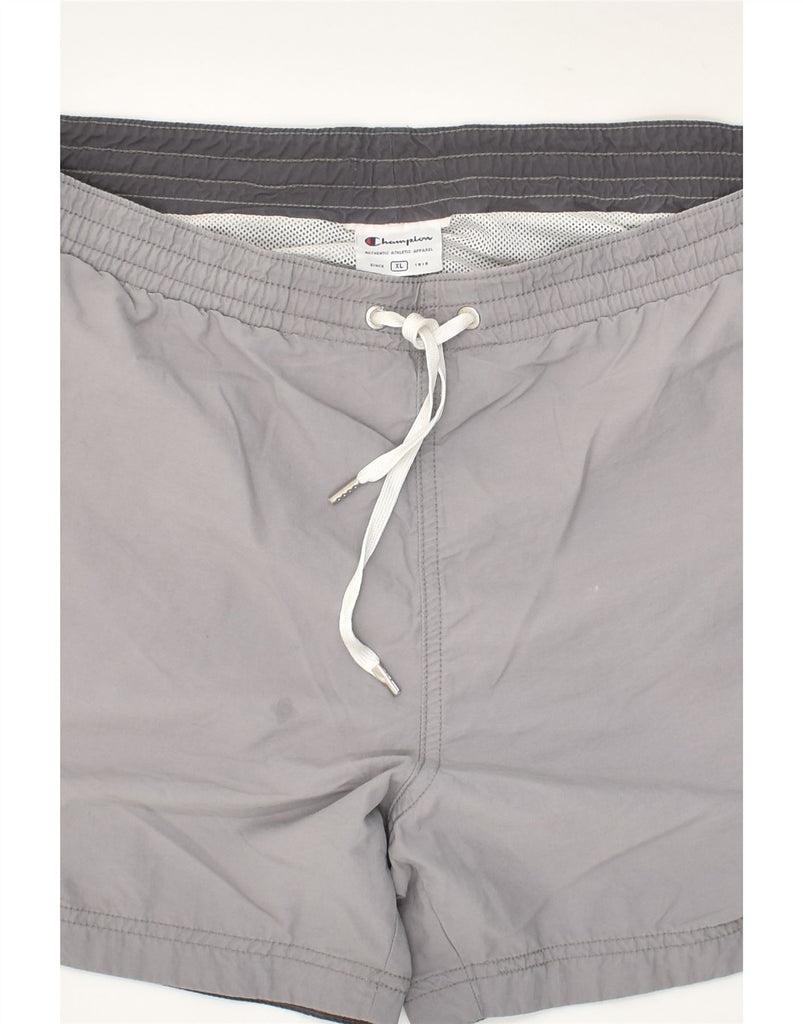 CHAMPION Mens Sport Shorts XL Grey | Vintage Champion | Thrift | Second-Hand Champion | Used Clothing | Messina Hembry 