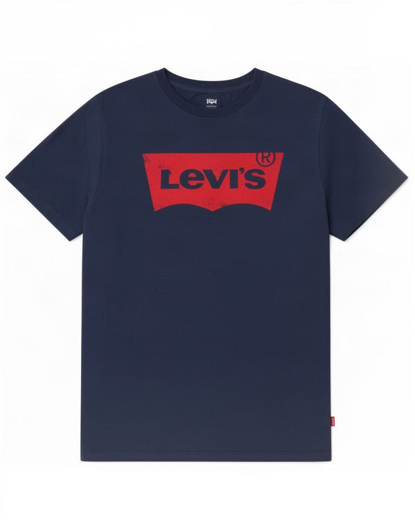 Levi's Mens Graphic T-Shirt Top Small Navy Blue Cotton