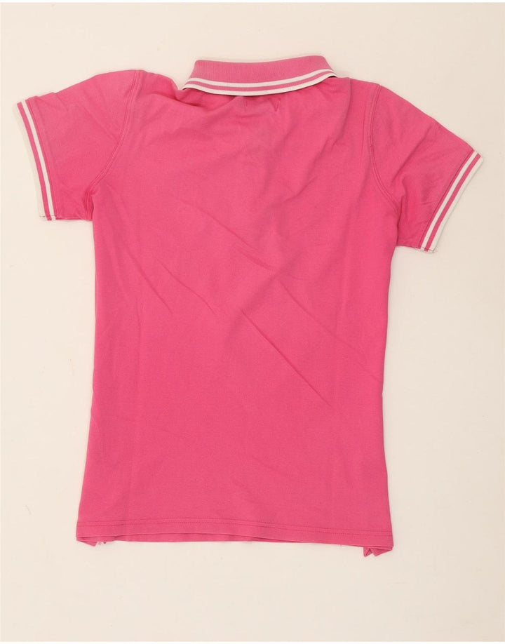 Sergio Tacchini Womens Polo Shirt UK 12 Medium Pink Cotton