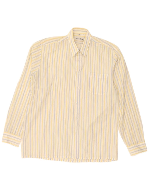 Vintage Mens Shirt Size 39 Medium Yellow Striped