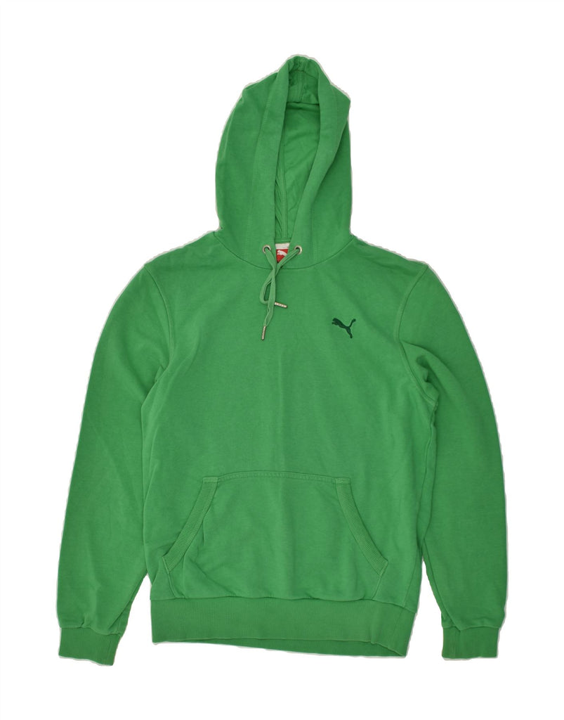 PUMA Mens Hoodie Jumper Medium Green | Vintage Puma | Thrift | Second-Hand Puma | Used Clothing | Messina Hembry 