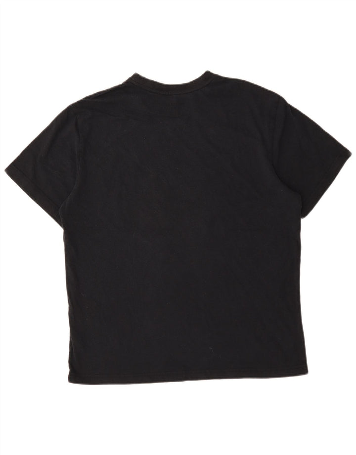 Reebok Mens Graphic T-Shirt Top Large Black Cotton
