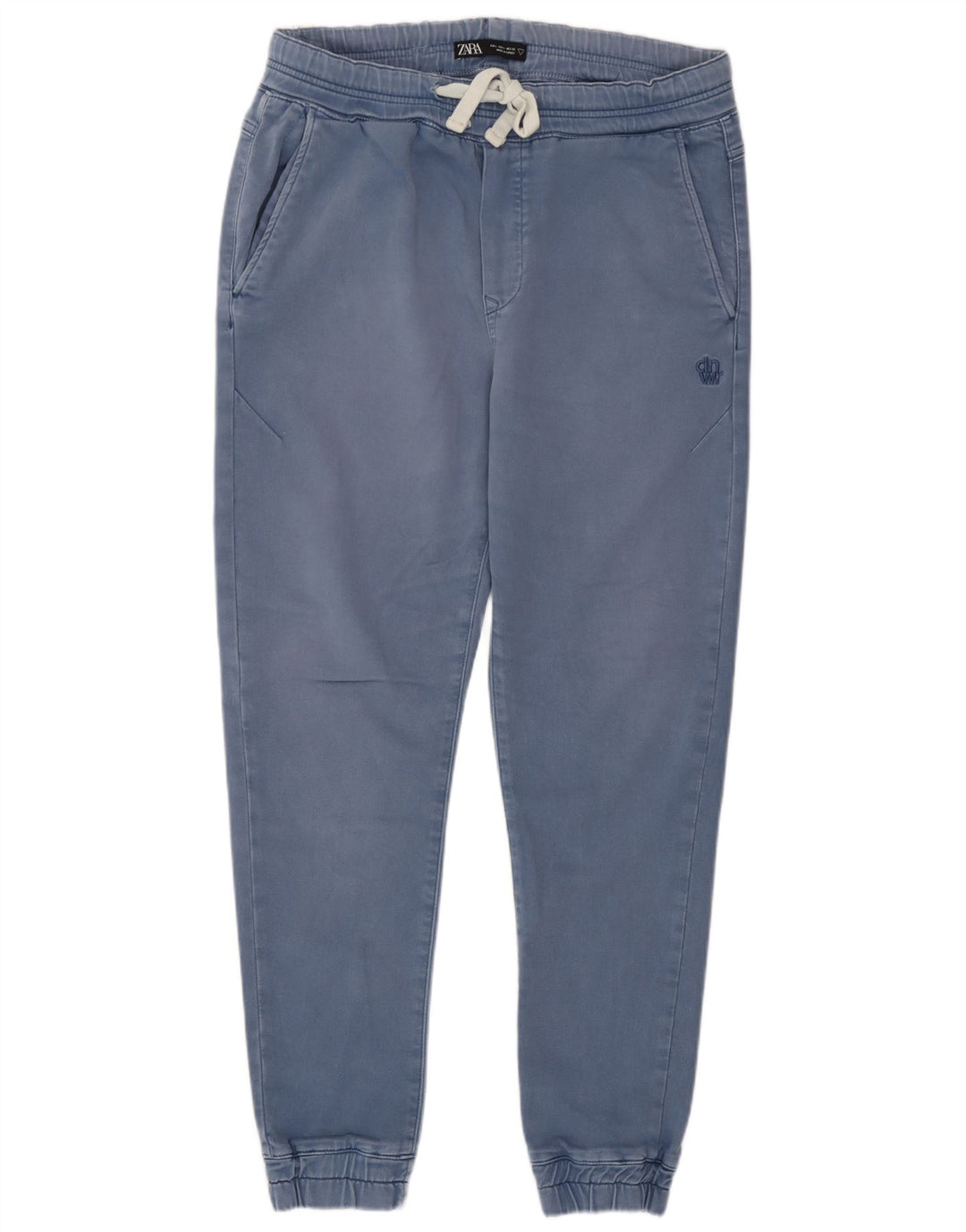 Zara Mens Joggers Chino Trousers Large W32 L28 Blue