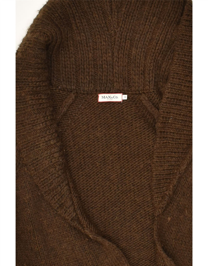 MAX & CO. Womens Cardigan Sweater UK 12 Medium Brown Wool | Vintage Max & Co. | Thrift | Second-Hand Max & Co. | Used Clothing | Messina Hembry 