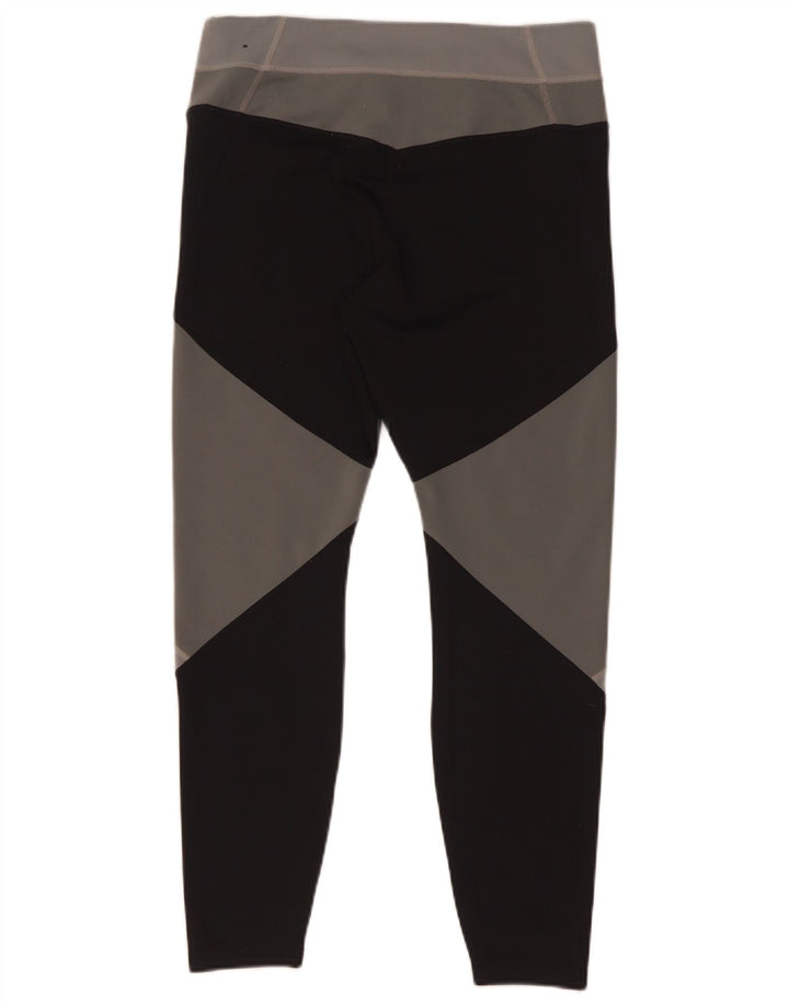 Nike Womens Dri Fit Crop Leggings UK 14 Large Multicoloured Colourblock