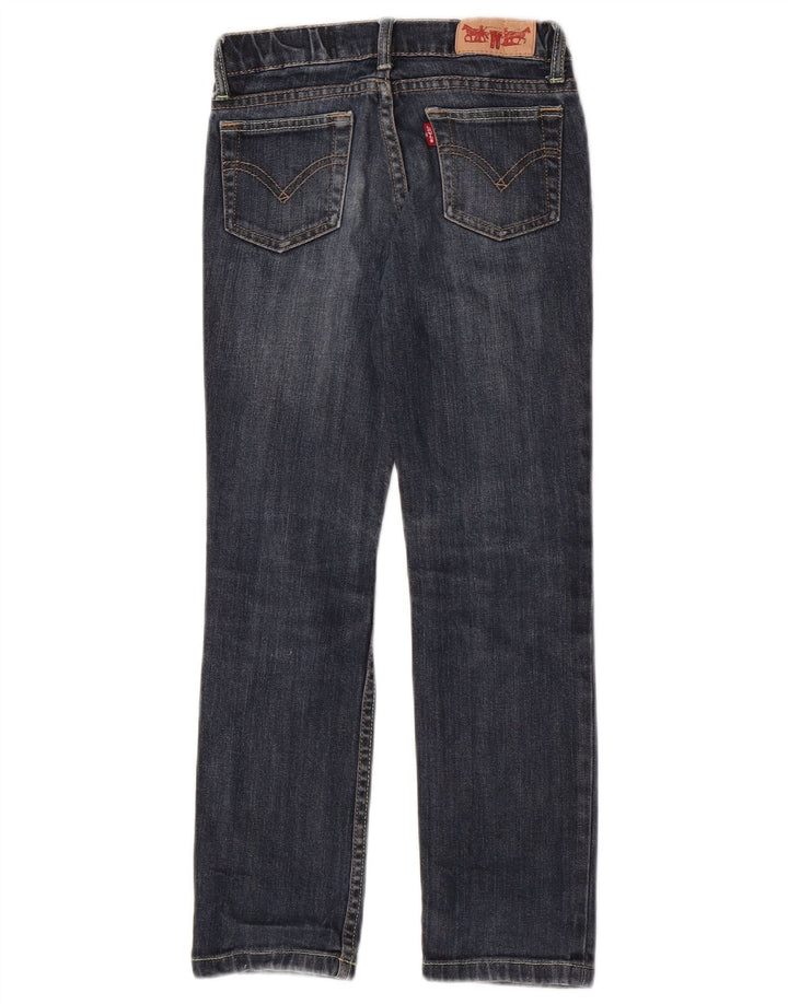 Levi's Boys Straight Jeans 7-8 Years W22 L23 Navy Blue Cotton
