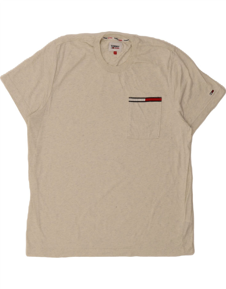 TOMMY HILFIGER Mens T-Shirt Top 2XL White Cotton Vintage Tommy Hilfiger and Second-Hand Tommy Hilfiger from Messina Hembry 