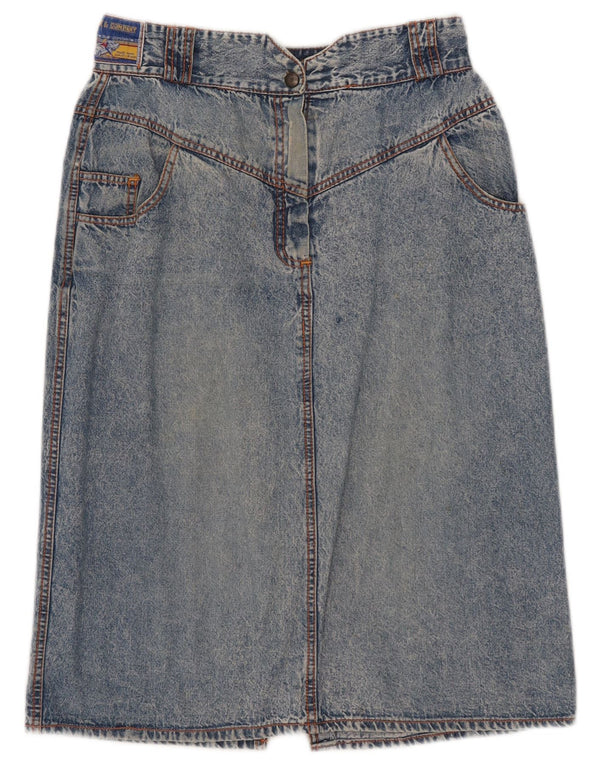 Vintage Womens Denim Skirt IT 42 Medium W28  Blue Cotton