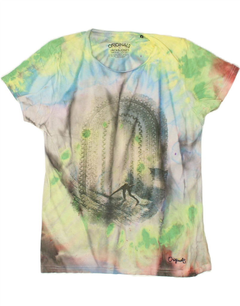 JACK & JONES Mens Graphic T-Shirt Top Medium Multicoloured Tie Dye Cotton | Vintage Jack & Jones | Thrift | Second-Hand Jack & Jones | Used Clothing | Messina Hembry 