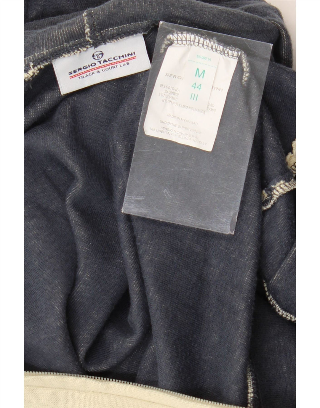 SERGIO TACCHINI Womens Zip Hoodie Sweater IT 44 Medium Beige Cotton