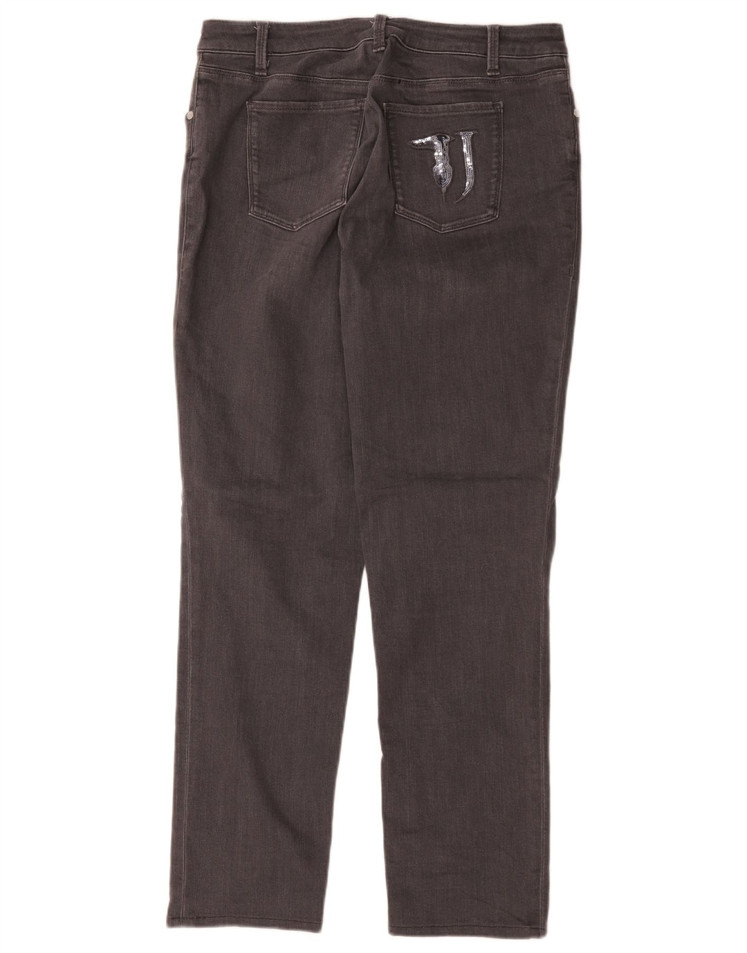 Trussardi Womens Straight Jeans W36 L29 Grey Cotton