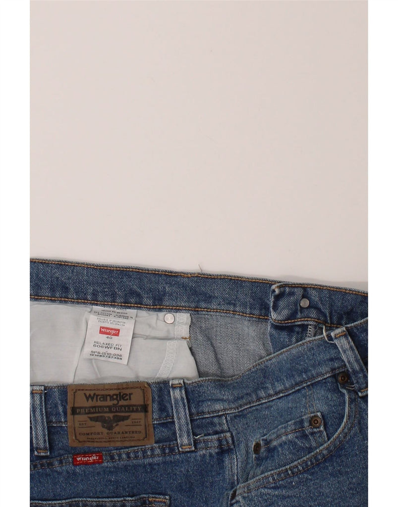 WRANGLER Mens Relaxed Fit Denim Shorts W40 XL Blue Cotton Vintage Wrangler and Second-Hand Wrangler from Messina Hembry 