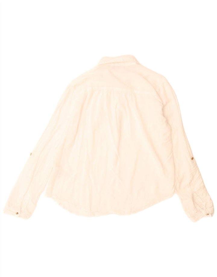 Hollister Womens Pullover Shirt UK 6 XS White Cotton