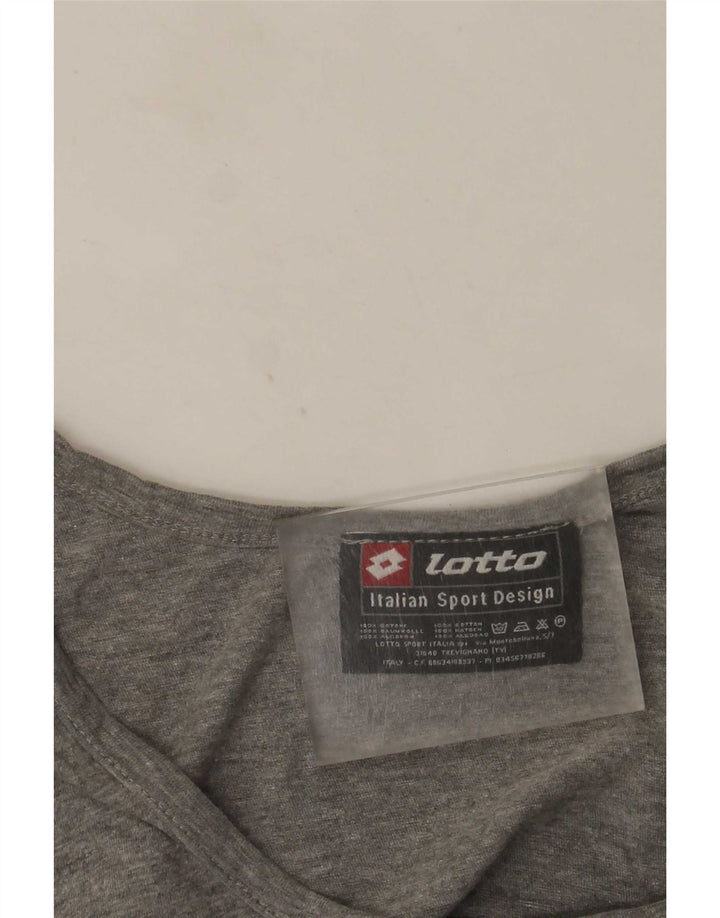 Lotto Mens Graphic Vest Top Medium Grey Flecked