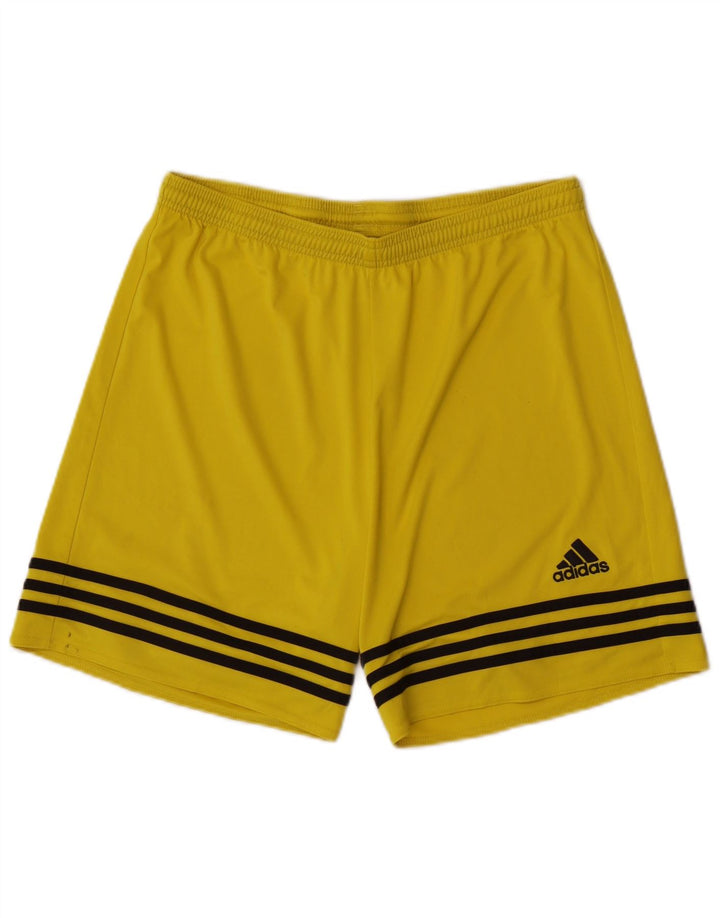 Adidas Mens Climalite Sport Shorts Large Yellow Polyester