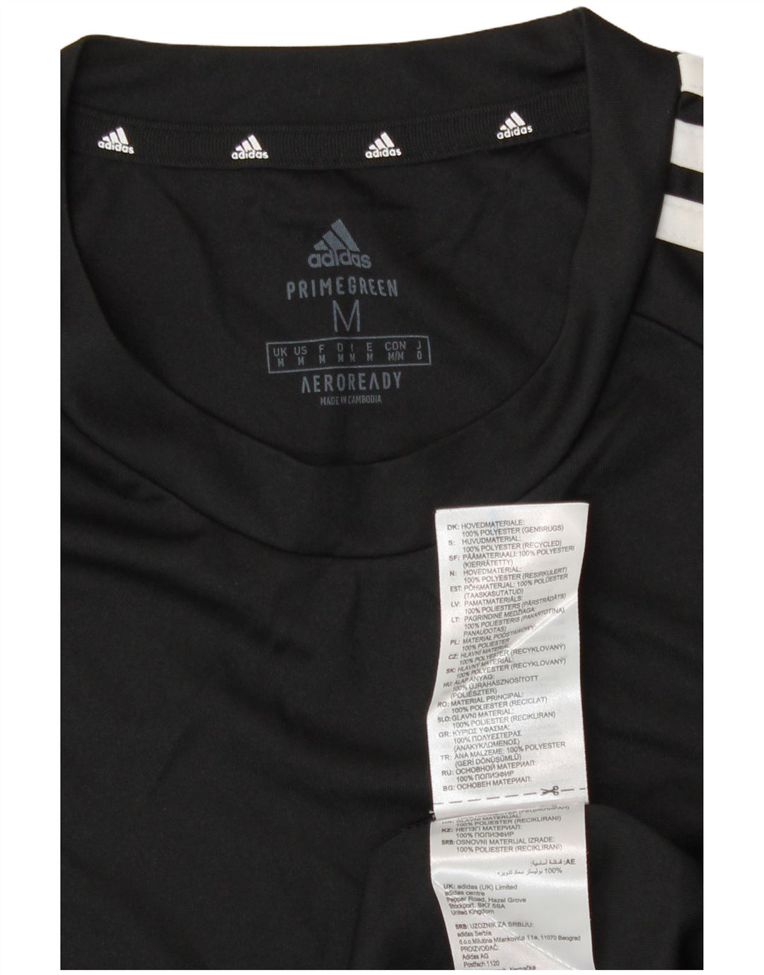Adidas Mens Aeroready T-Shirt Top Medium Black Polyester