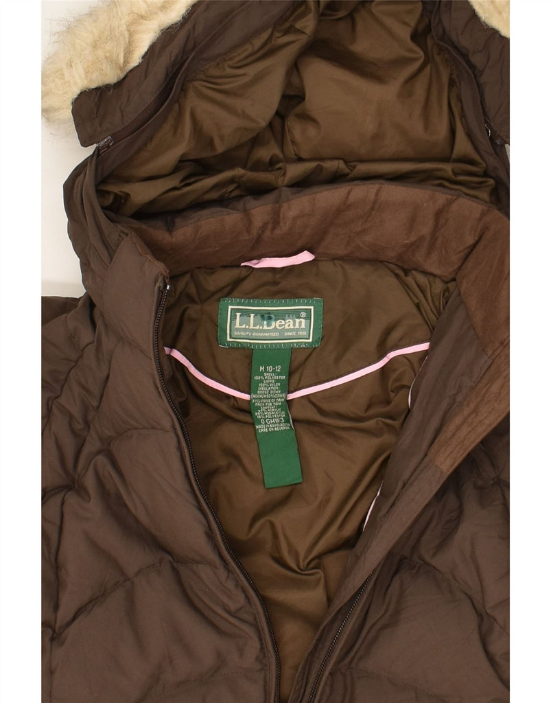 L.L.BEAN Girls Hooded Padded Coat 10-11 Years Medium Brown Nylon | Vintage L.L.Bean | Thrift | Second-Hand L.L.Bean | Used Clothing | Messina Hembry 