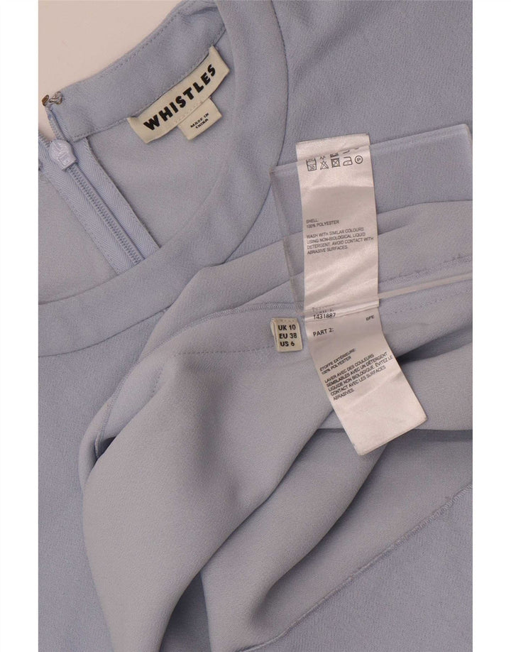 Whistles Womens 3/4 Sleeve Oversized Shift Dress UK 10 Small Blue