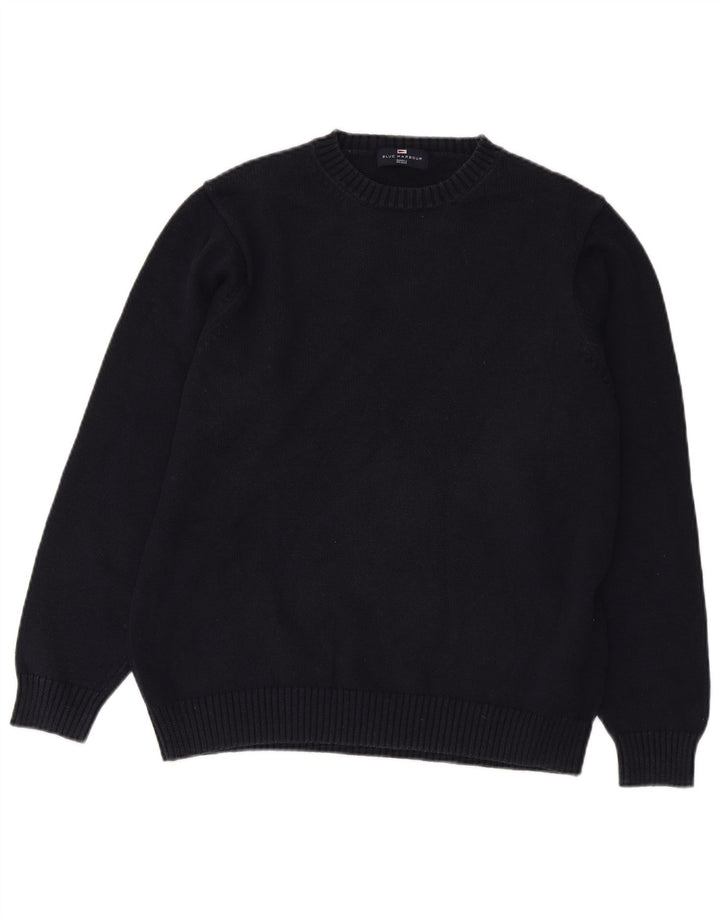 MARKS & SPENCER Mens Crew Neck Jumper Sweater UK 38/40 Medium Navy Blue