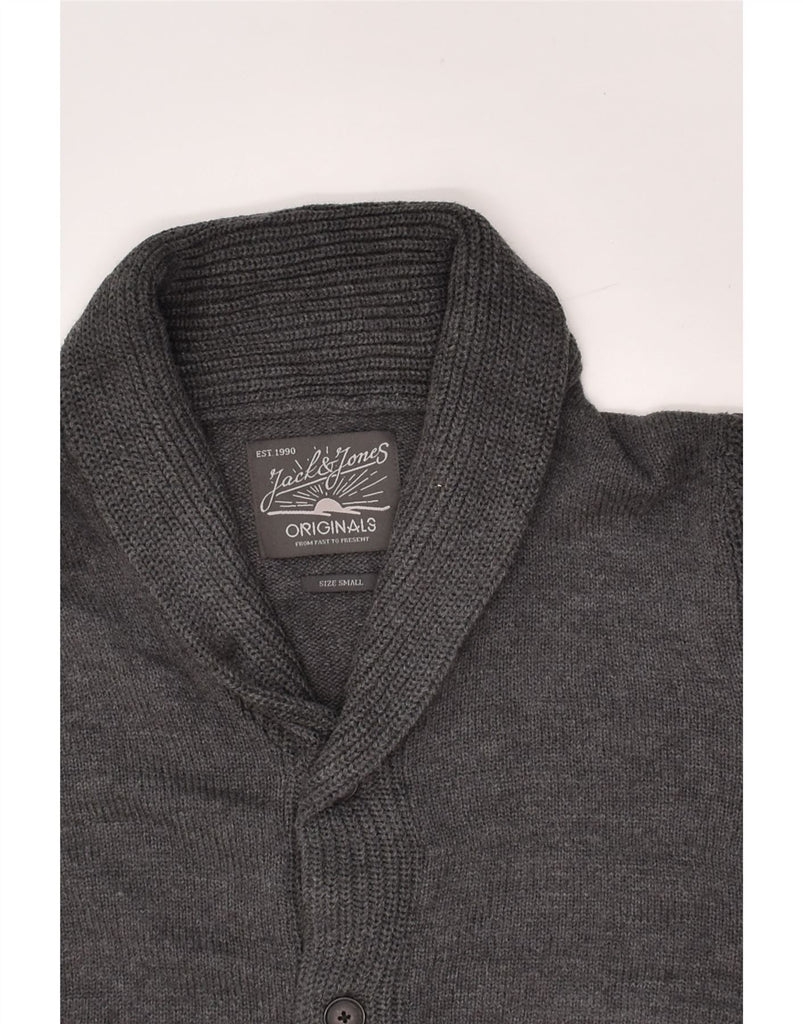 JACK & JONES Mens Cardigan Sweater Small Grey Cotton | Vintage Jack & Jones | Thrift | Second-Hand Jack & Jones | Used Clothing | Messina Hembry 