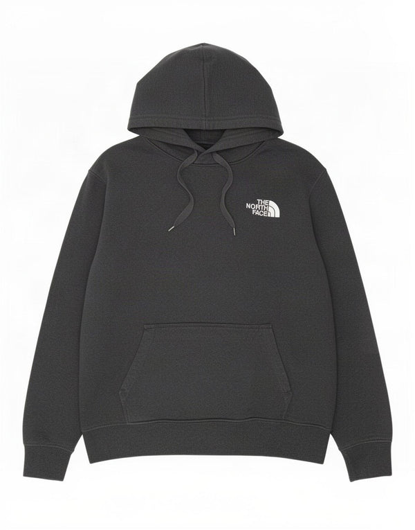 The North Face Mens Hoodie Jumper Large Grey Flecked Cotton