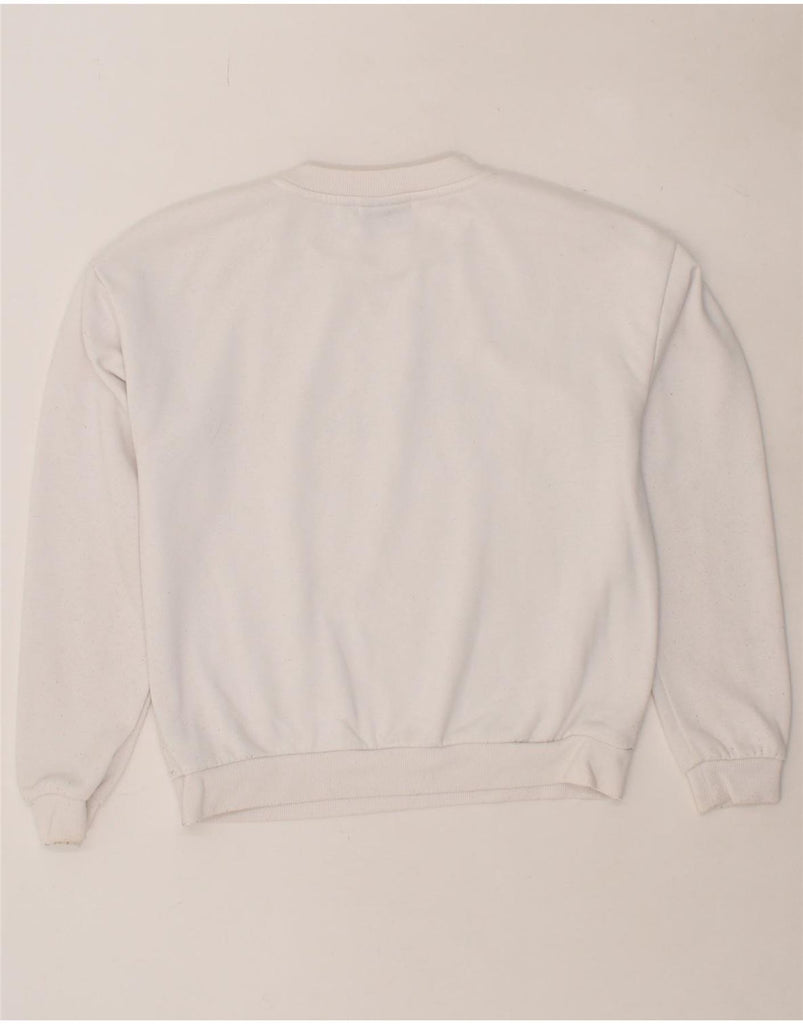 FILA Mens Graphic Sweatshirt Jumper Small White Polyester Vintage Fila and Second-Hand Fila from Messina Hembry 