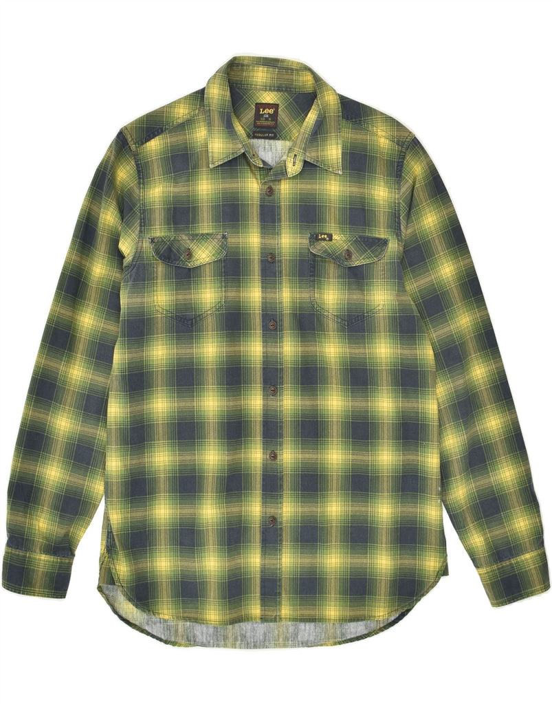 LEE Mens Regular Fit Shirt Medium Green Check Cotton | Vintage Lee | Thrift | Second-Hand Lee | Used Clothing | Messina Hembry 