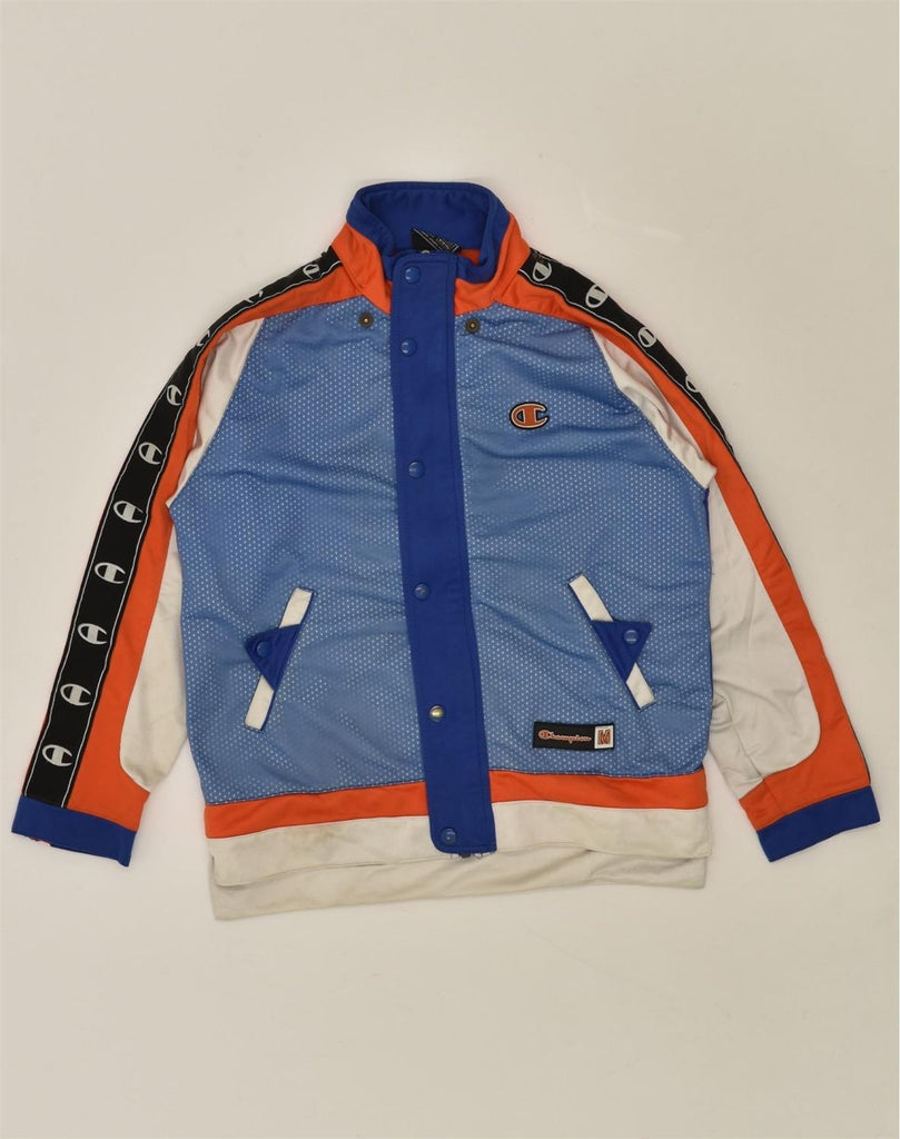 CHAMPION Boys Tracksuit Top Jacket 9-10 Years Blue Colourblock | Vintage Champion | Thrift | Second-Hand Champion | Used Clothing | Messina Hembry 