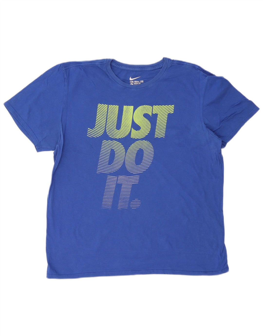NIKE Mens Athletic Cut Graphic T-Shirt Top Large Blue