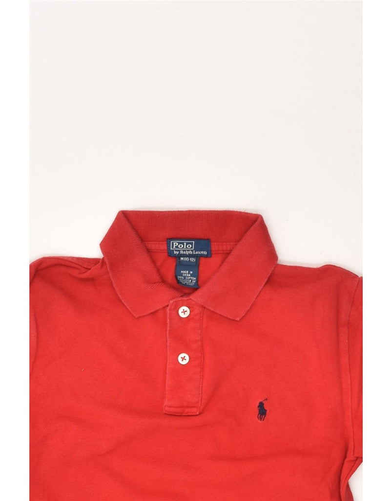 POLO RALPH LAUREN Boys Polo Shirt 10-11 Years Medium Red Cotton | Vintage Polo Ralph Lauren | Thrift | Second-Hand Polo Ralph Lauren | Used Clothing | Messina Hembry 