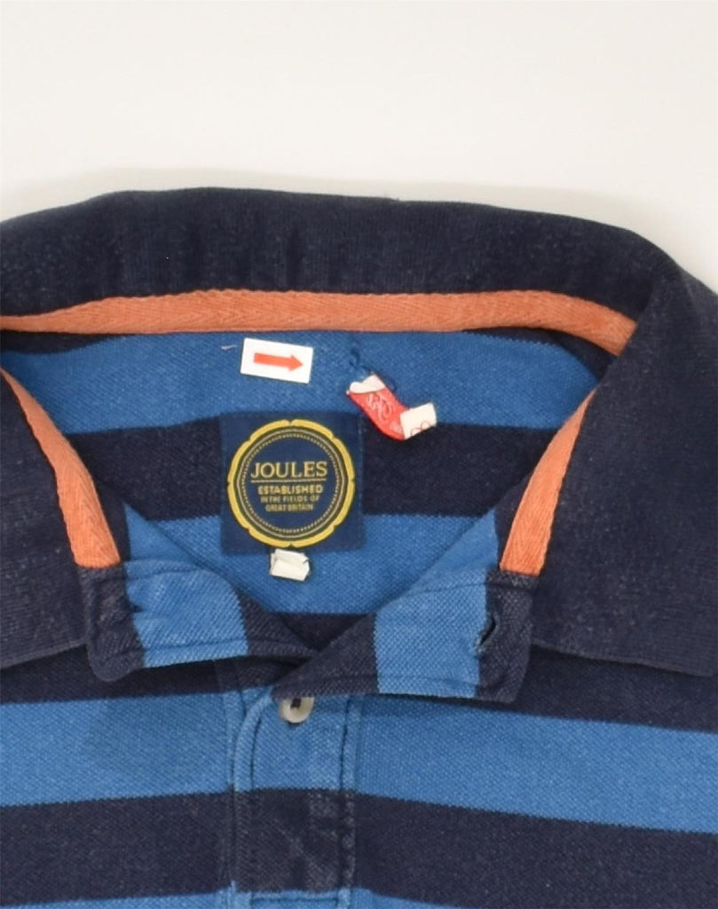 JOULES Mens Polo Shirt Small Navy Blue Striped Cotton | Vintage Joules | Thrift | Second-Hand Joules | Used Clothing | Messina Hembry 