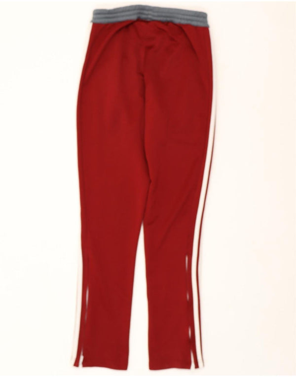 ADIDAS Mens Climalite Tracksuit Trousers Small Burgundy Colourblock