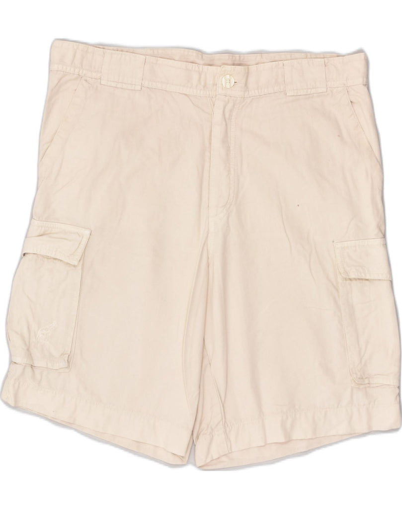 AUSTRALIAN L'ALPINA Womens Cargo Shorts IT 52 2XL W38  Beige Cotton | Vintage AUSTRALIAN L'ALPINA | Thrift | Second-Hand AUSTRALIAN L'ALPINA | Used Clothing | Messina Hembry 