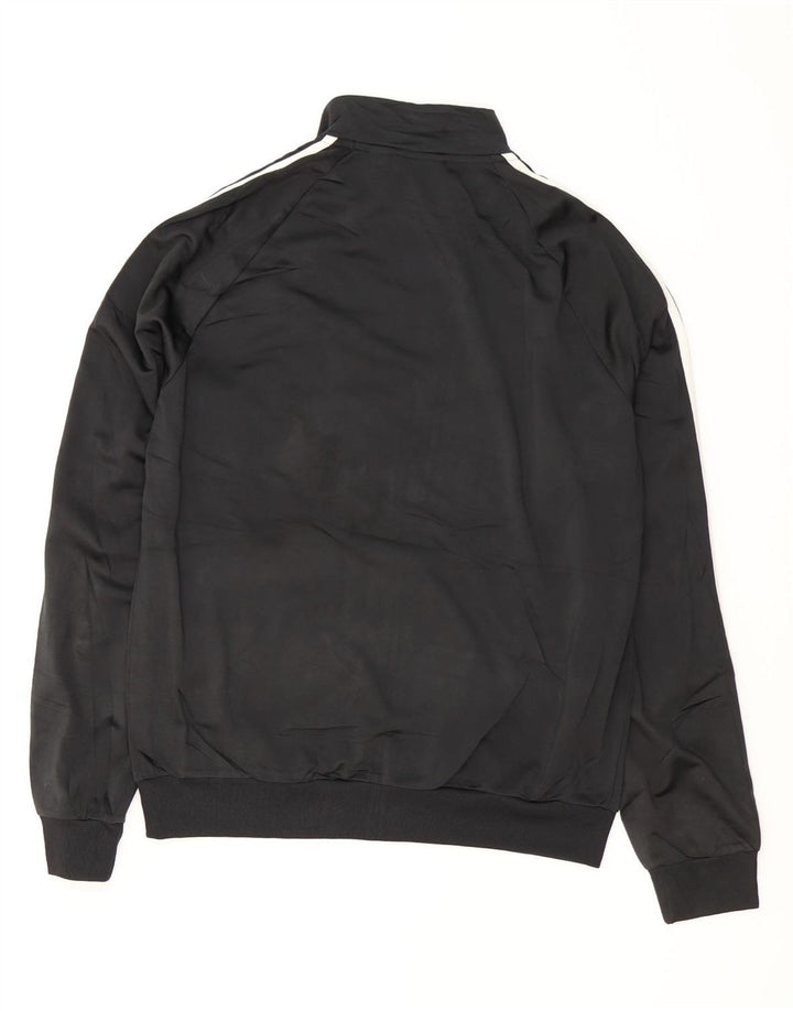 ADIDAS Mens Tracksuit Top Jacket Medium Black Polyester