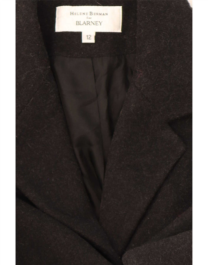 Helene Berman Womens Blarney Overcoat UK 12 Medium Black Wool