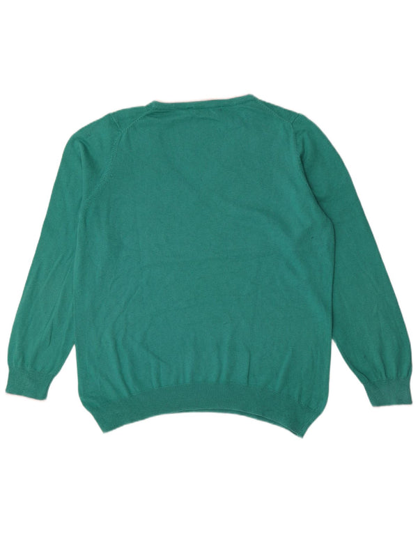 Crew Clothing Womens V-Neck Jumper Sweater UK 18 XL Green Cotton