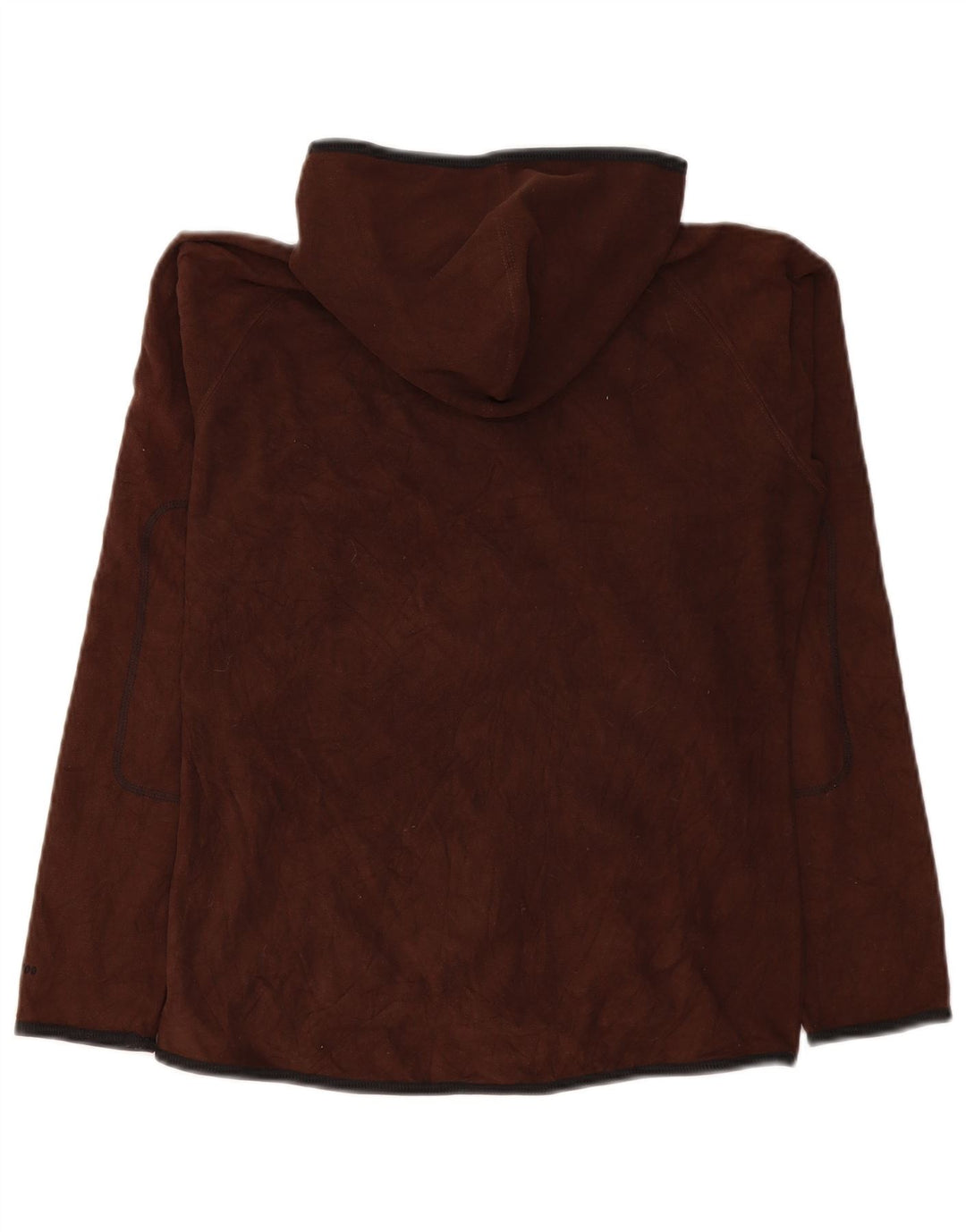 The North Face Womens Hooded Fleece Jacket UK 12 Medium Brown Polyester