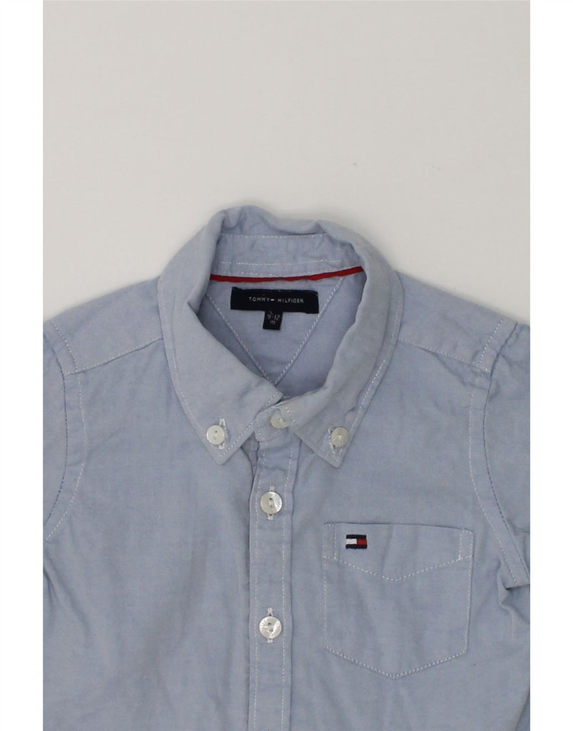 TOMMY HILFIGER Baby Boys Shirt 9-12 Months Blue Cotton | Vintage Tommy Hilfiger | Thrift | Second-Hand Tommy Hilfiger | Used Clothing | Messina Hembry 