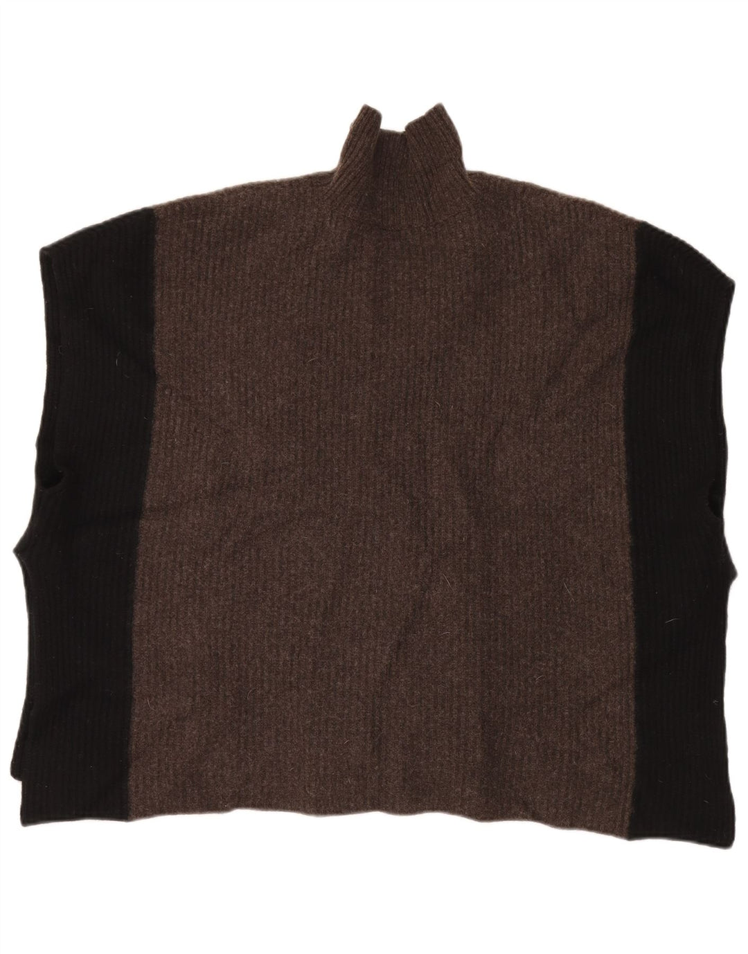 Jigsaw Womens Poncho Jumper One Size Grey Colourblock Wool
