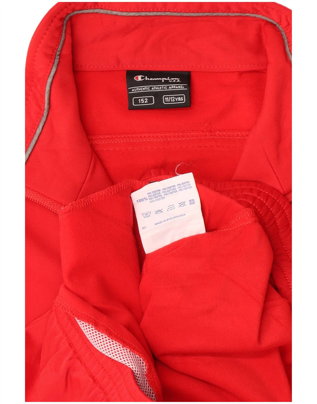 Champion Boys Graphic Tracksuit Top Jacket 11-12 Years Red Polyester