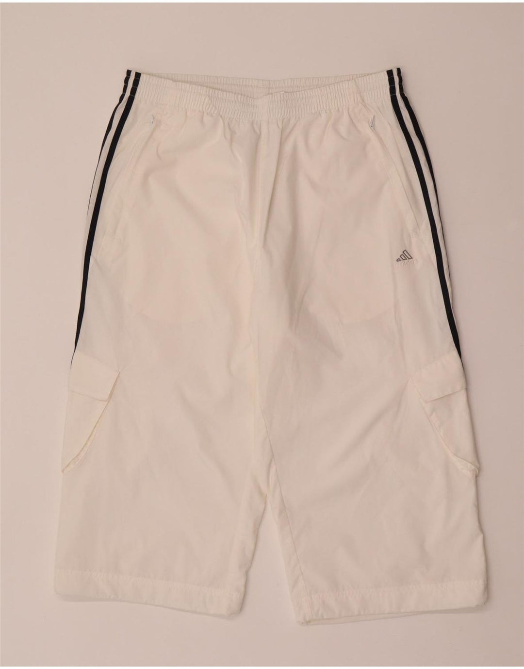 Adidas Mens Capri Cargo Tracksuit Trousers Large  White Polyester