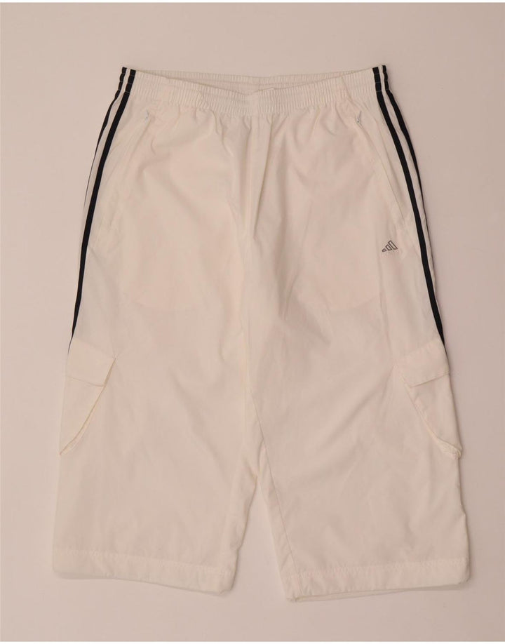 Adidas Mens Capri Cargo Tracksuit Trousers Large  White Polyester
