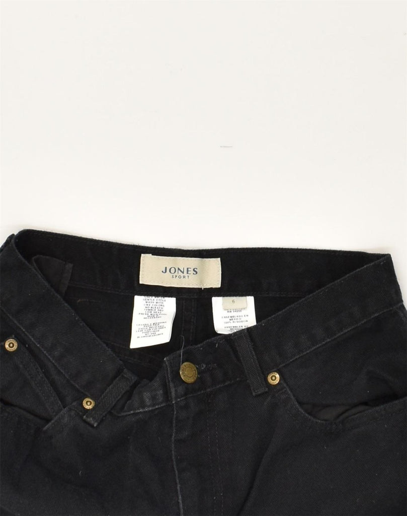 VINTAGE Womens Straight Jeans UK 6 XS W25 L30  Black Cotton | Vintage Vintage | Thrift | Second-Hand Vintage | Used Clothing | Messina Hembry 