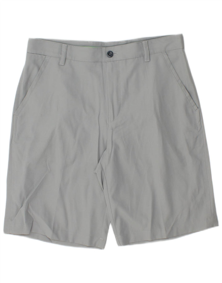 IZOD Mens Chino Shorts W32 Medium Grey Polyester