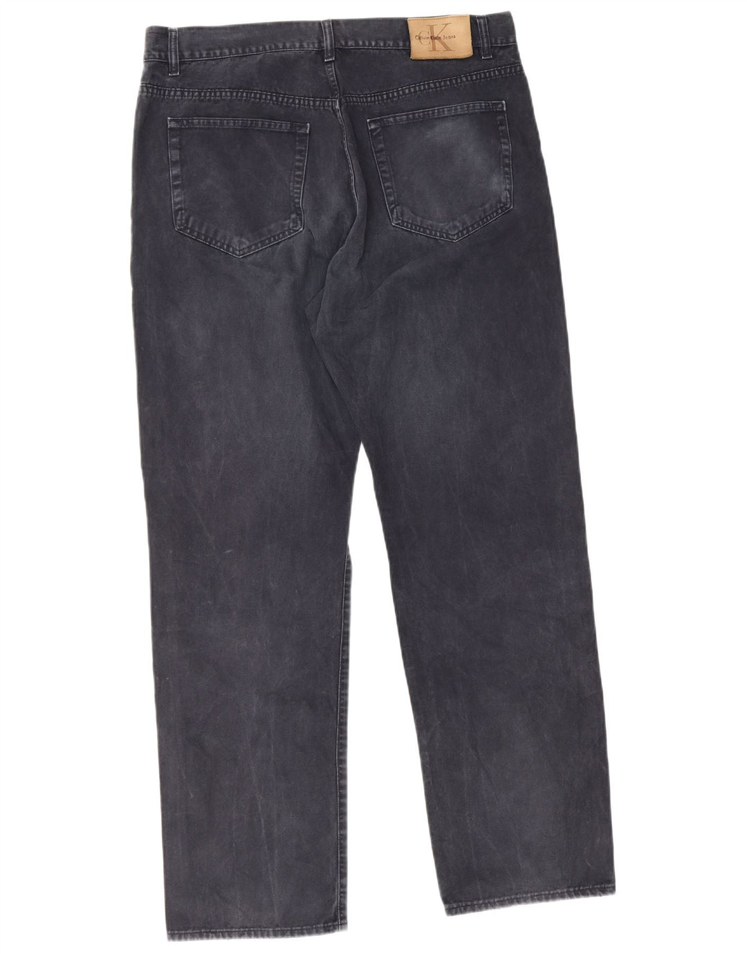 Calvin Klein Mens Straight Jeans W38 L32 Navy Blue Cotton