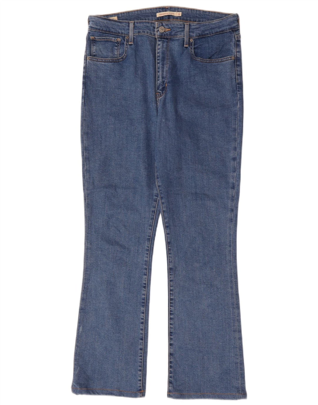 Levi's Womens 725 High Rise Bootcut Jeans W32 L30 Blue Cotton