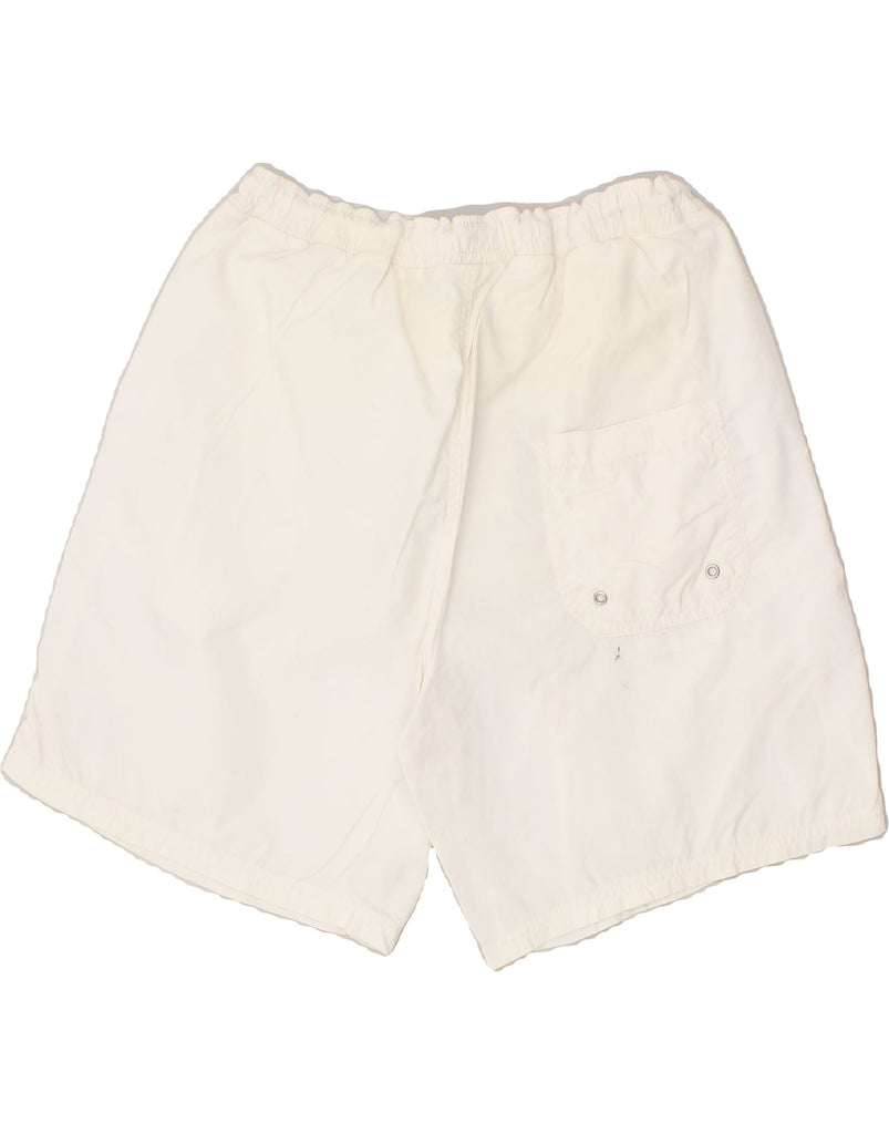 CONTE OF FLORENCE Womens Sport Shorts UK 14 Large Off White Polyamide | Vintage Conte of Florence | Thrift | Second-Hand Conte of Florence | Used Clothing | Messina Hembry 