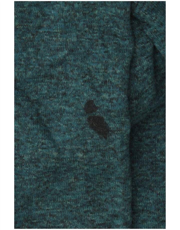 Mountain Warehouse Mens Sweatshirt Jumper Large Green Flecked Polyester